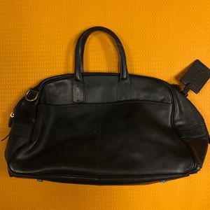 Polo Ralph Lauren Black Leather Duffel Bag